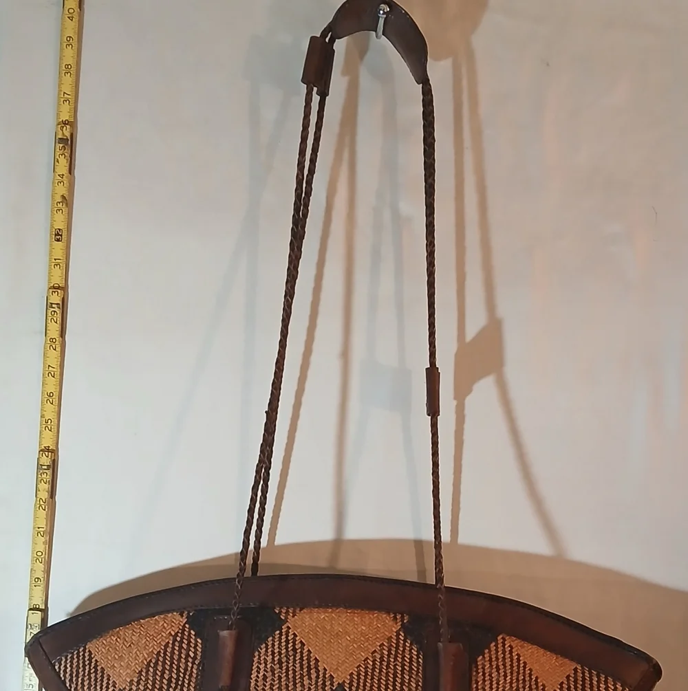 Vintage Inge Christopher Large Indonesian Leather Handbag